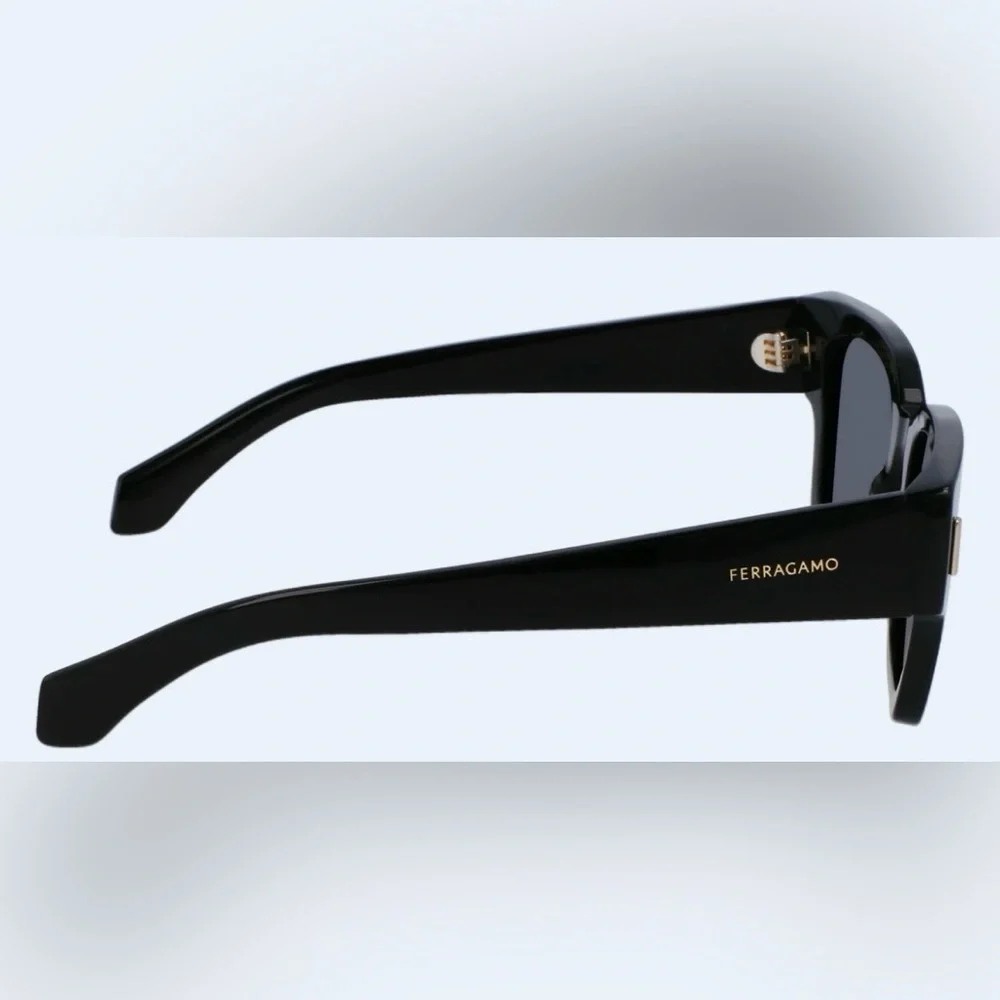 Salvatore Ferragamo Unisex Black Sunglasses (NWT)